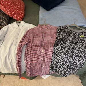 Polo by Ralph Lauren Red and White Checkered Kids Button Down Shirt